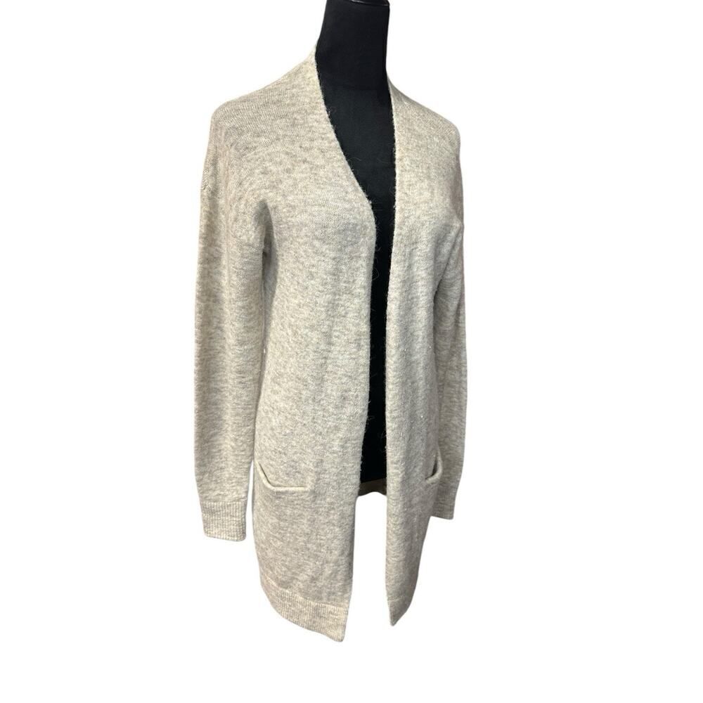 Aritzia Wilfred Free Aronson Alpaca Wool Blend Oatmeal Color Cardigan sz Small - Picture 4 of 10